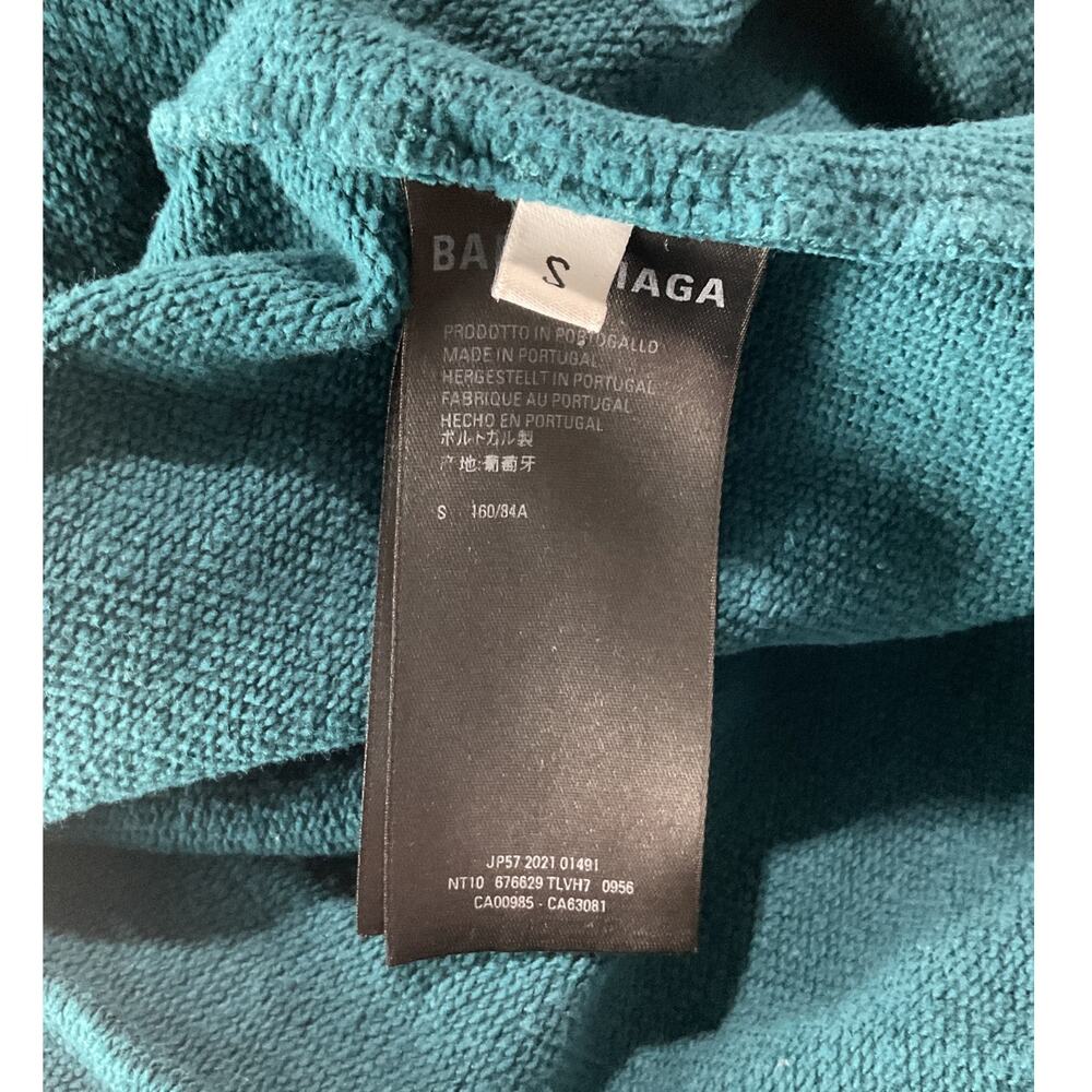 Balenciaga Classic Teal Crewneck Sweatshirt Size S - Picture 5 of 6